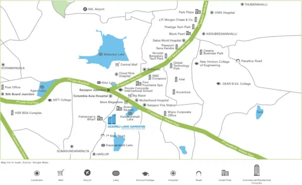 Godrej Lake Gardens location map