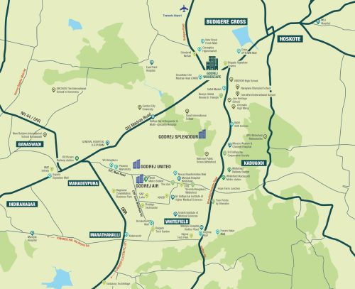 godrej woodscapes location map